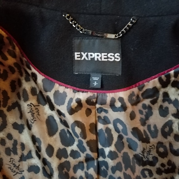 Express Women’s Black Cropped Jacket Sz S EUC - Picture 12 of 14